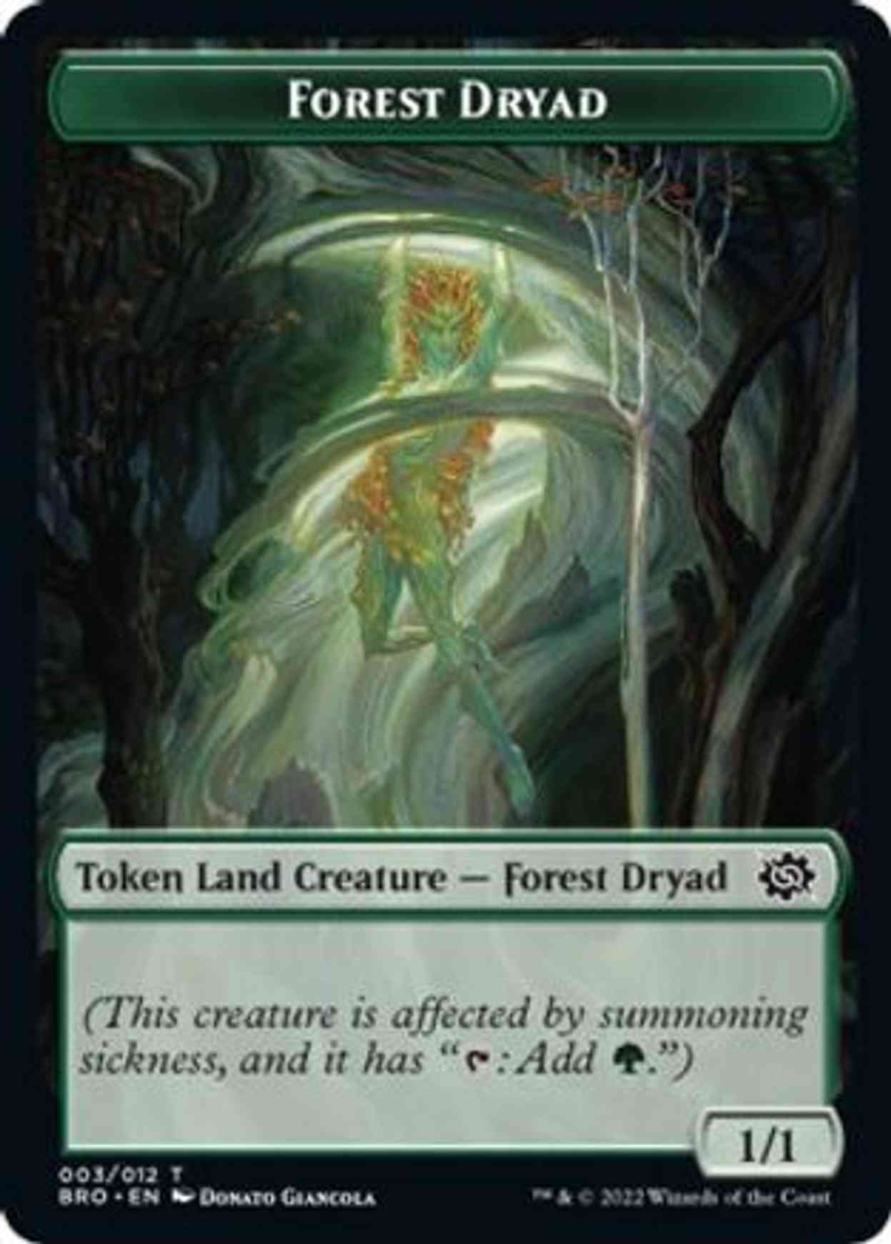 Forest Dryad Token magic card front
