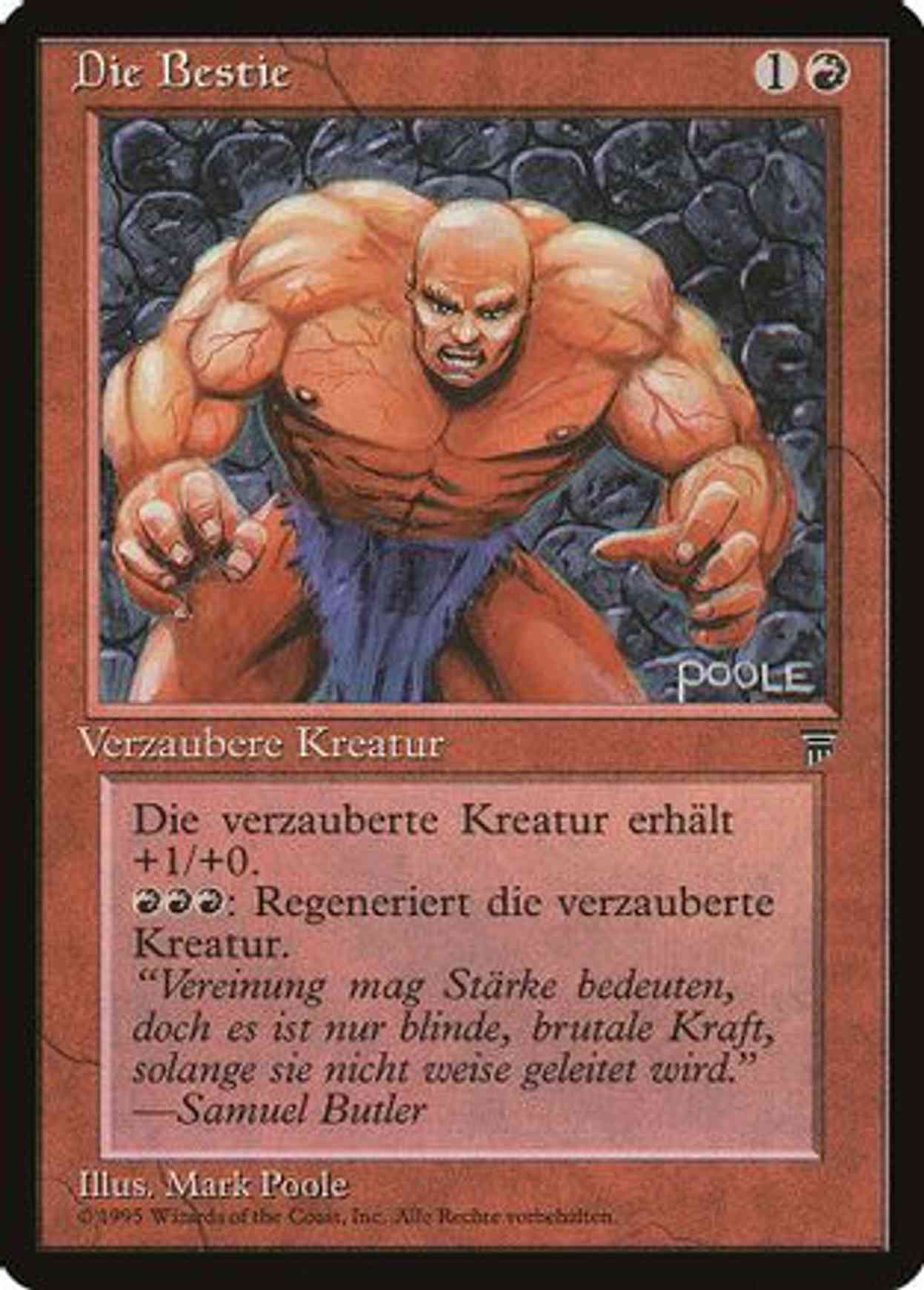 The Brute (German) - "Die Bestie" magic card front