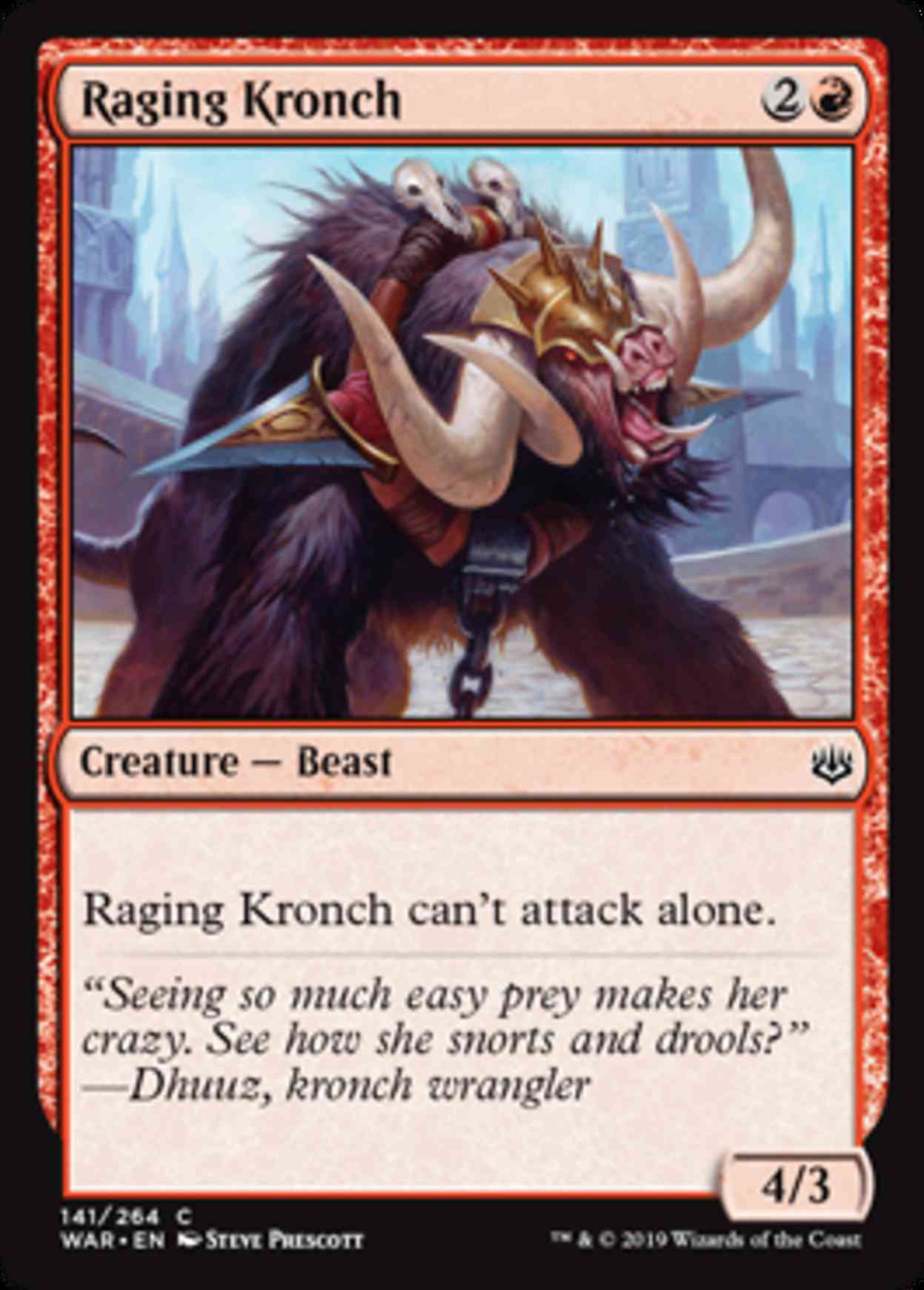 Raging Kronch magic card front