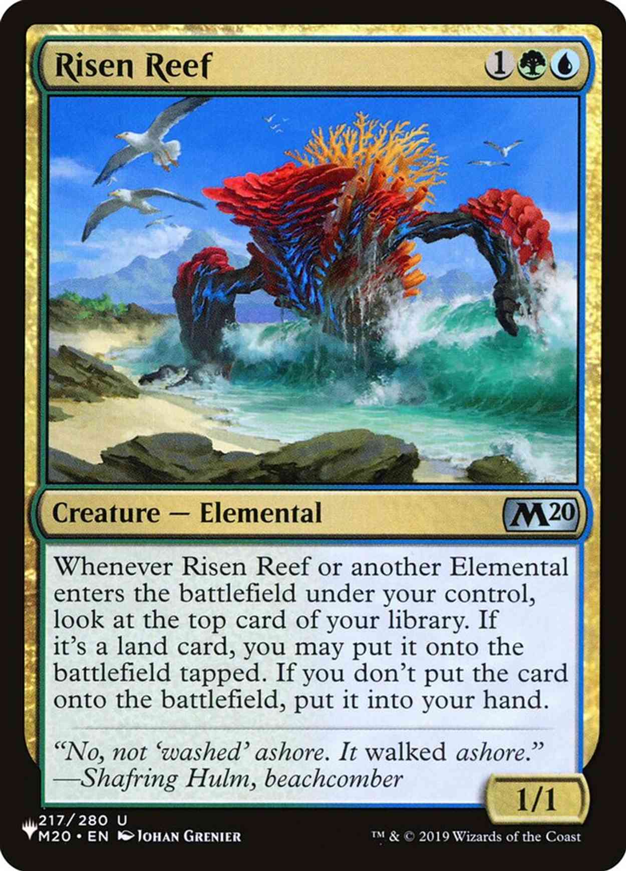 Risen Reef magic card front