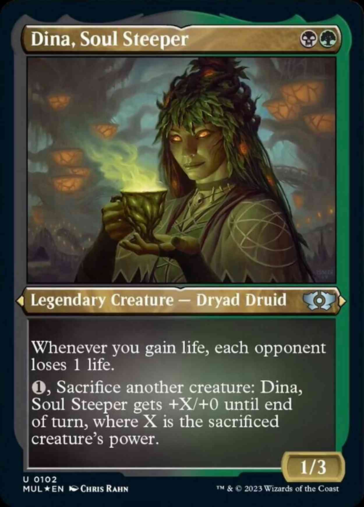 Dina, Soul Steeper (Foil Etched) magic card front