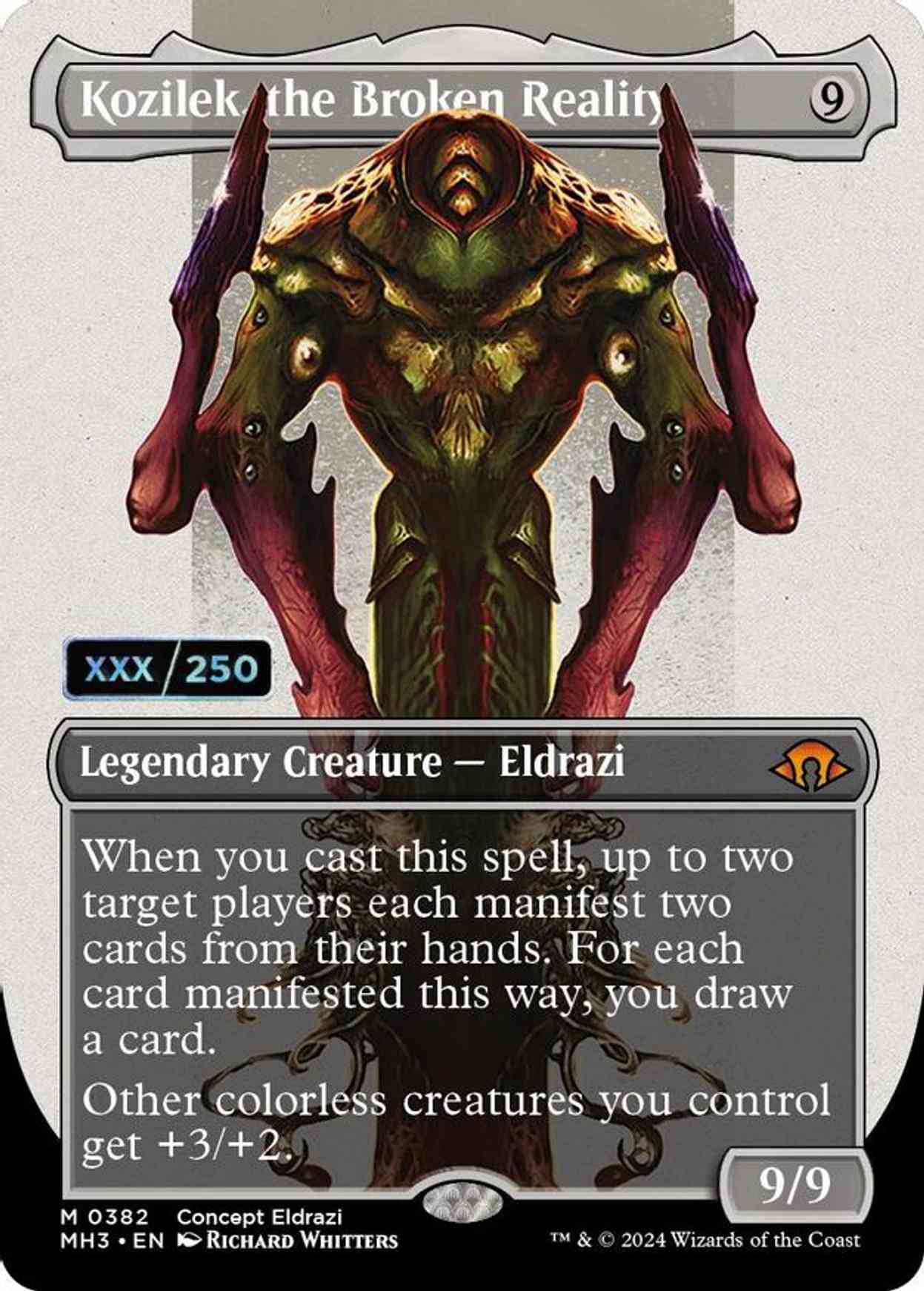 Kozilek, the Broken Reality (Borderless) (Serial Numbered) magic card front