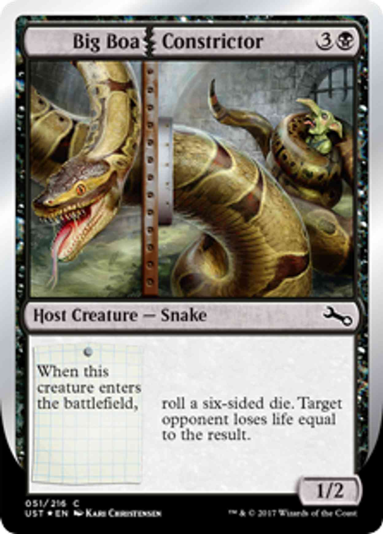 Big Boa Constrictor magic card front