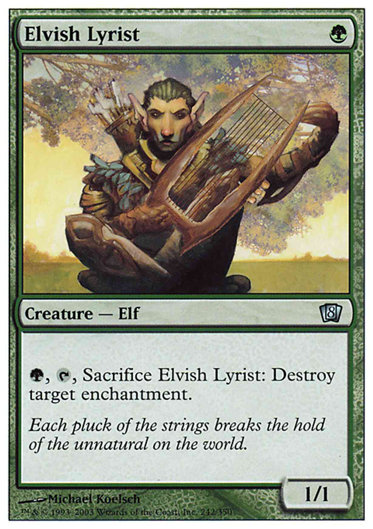 Elvish Lyrist magic card front