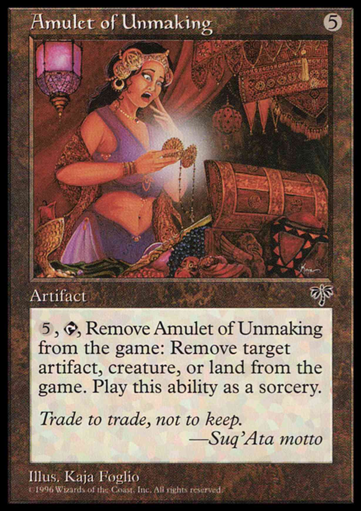 Amulet of Unmaking magic card front