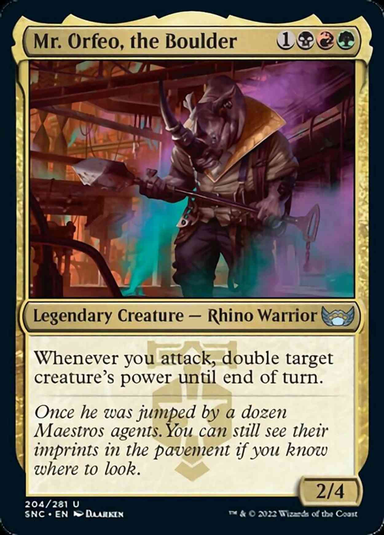 Mr. Orfeo, the Boulder magic card front