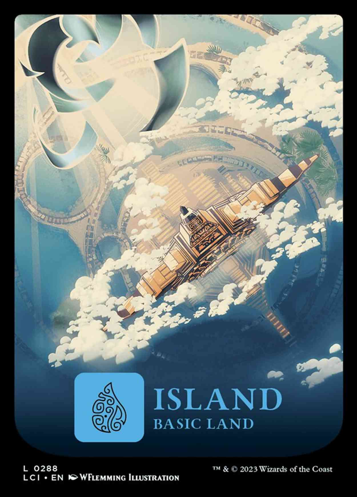 Island (0288) magic card front