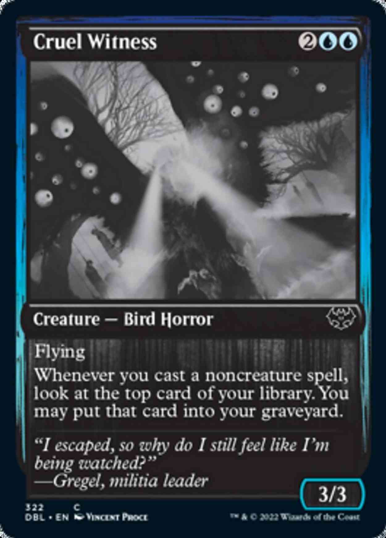 Cruel Witness magic card front