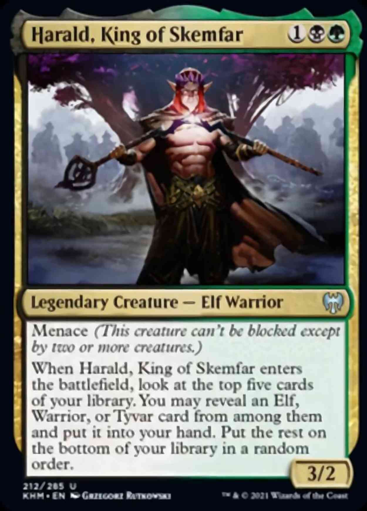 Harald, King of Skemfar magic card front