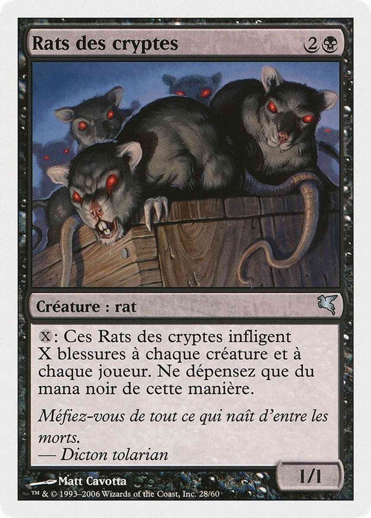 Crypt Rats (French) - "Rats des cryptes" magic card front