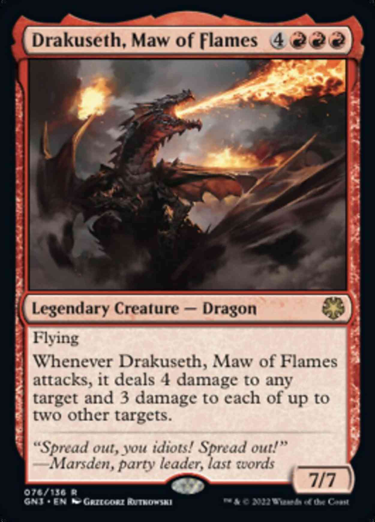 Drakuseth, Maw of Flames magic card front