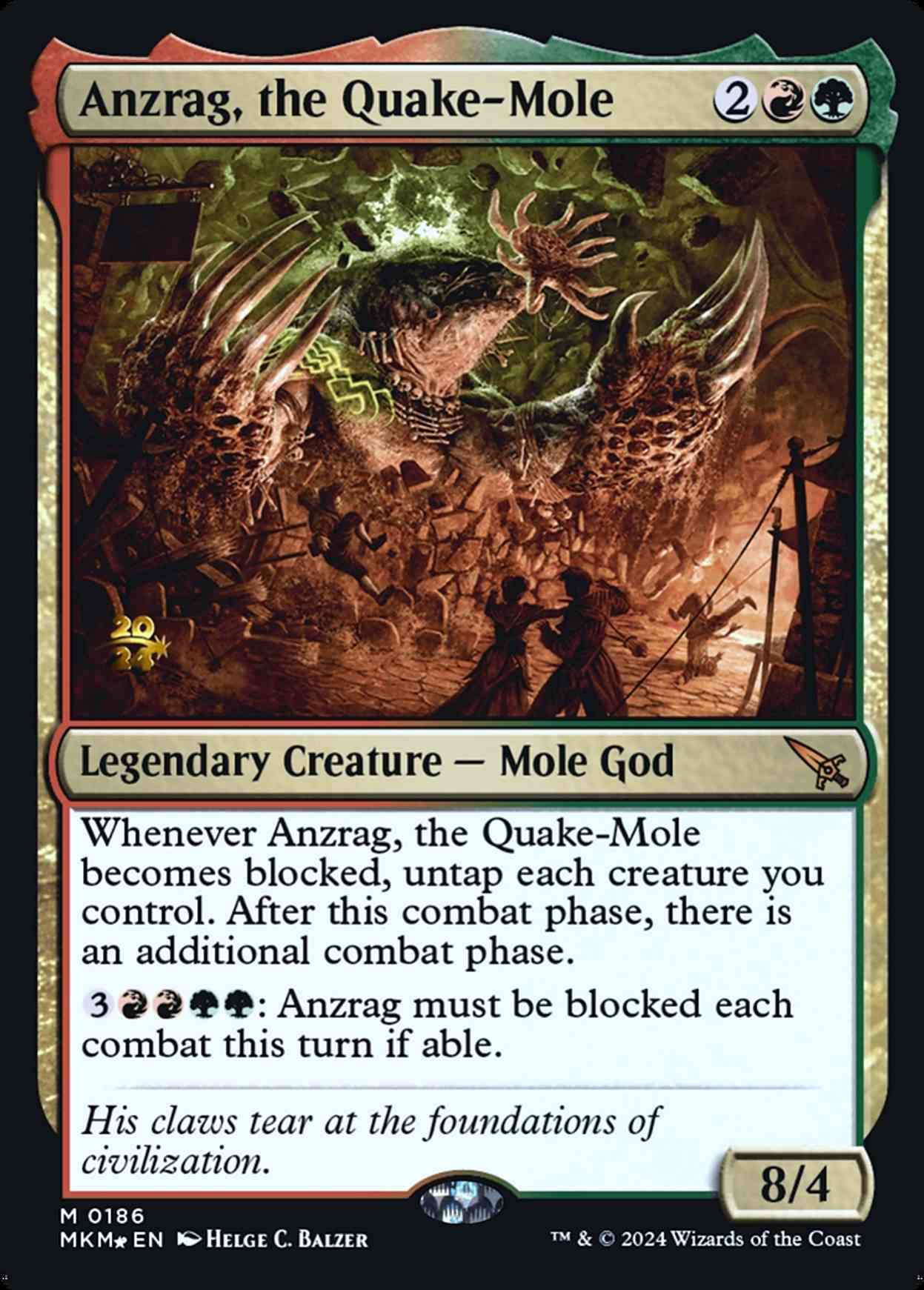 Anzrag, the Quake-Mole magic card front