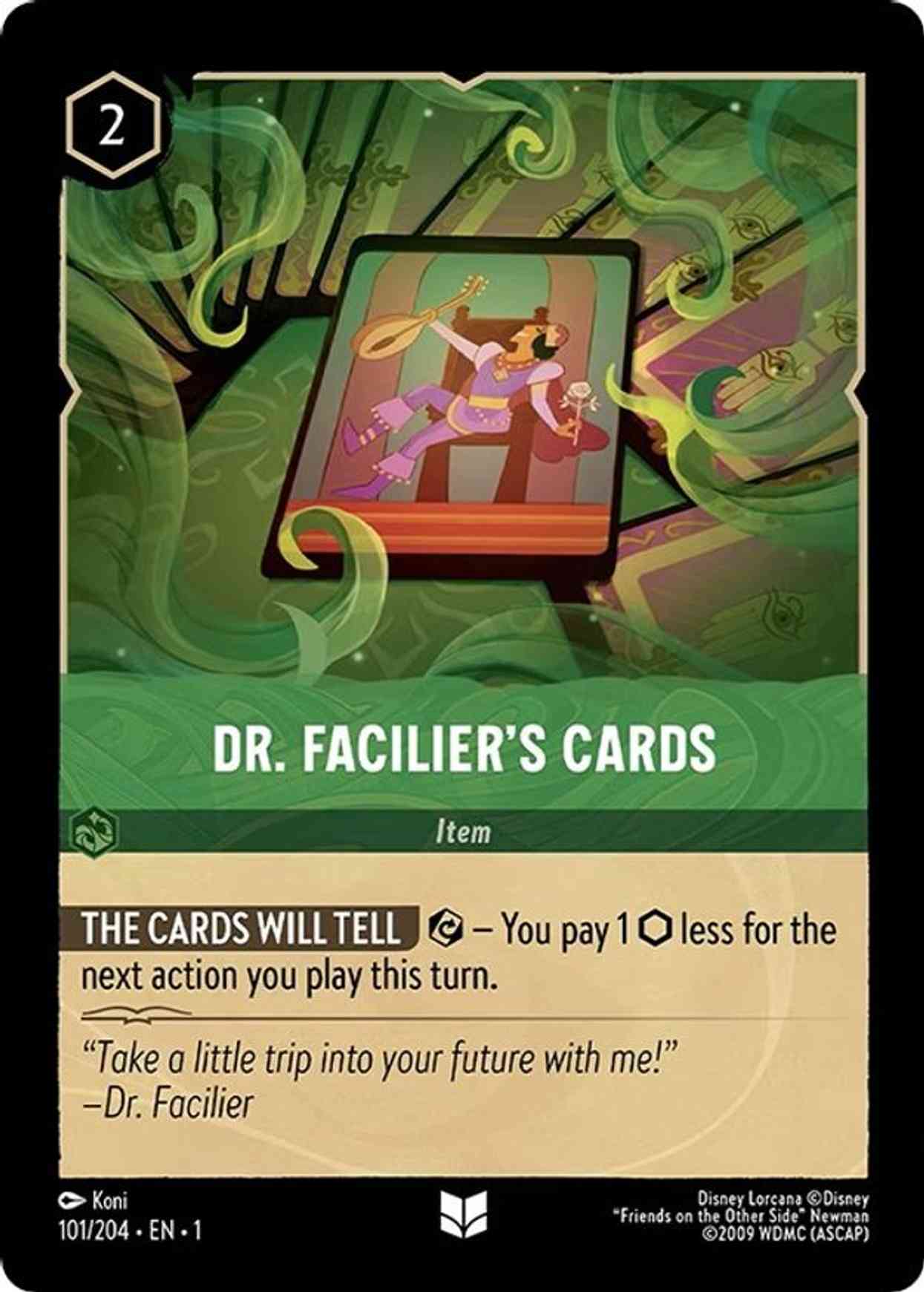 Dr. Facilier's Cards magic card front