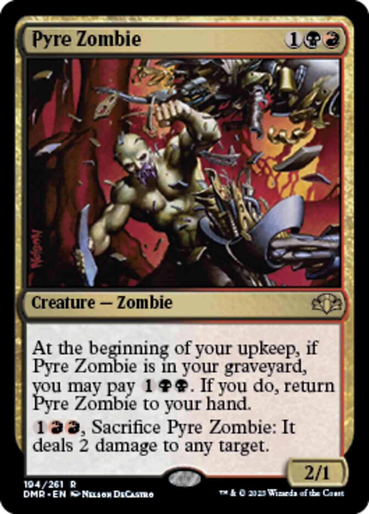 Pyre Zombie magic card front