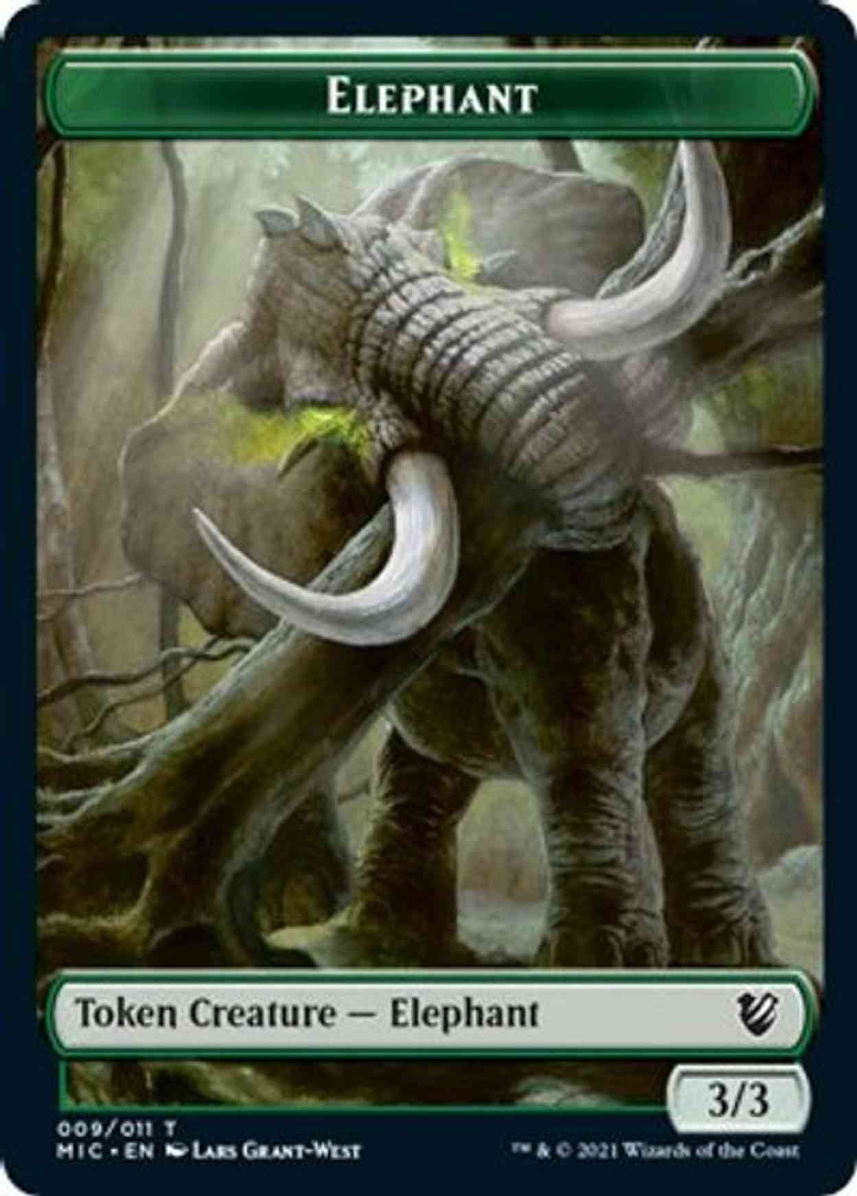 Elephant // Spirit Double-sided Token magic card front