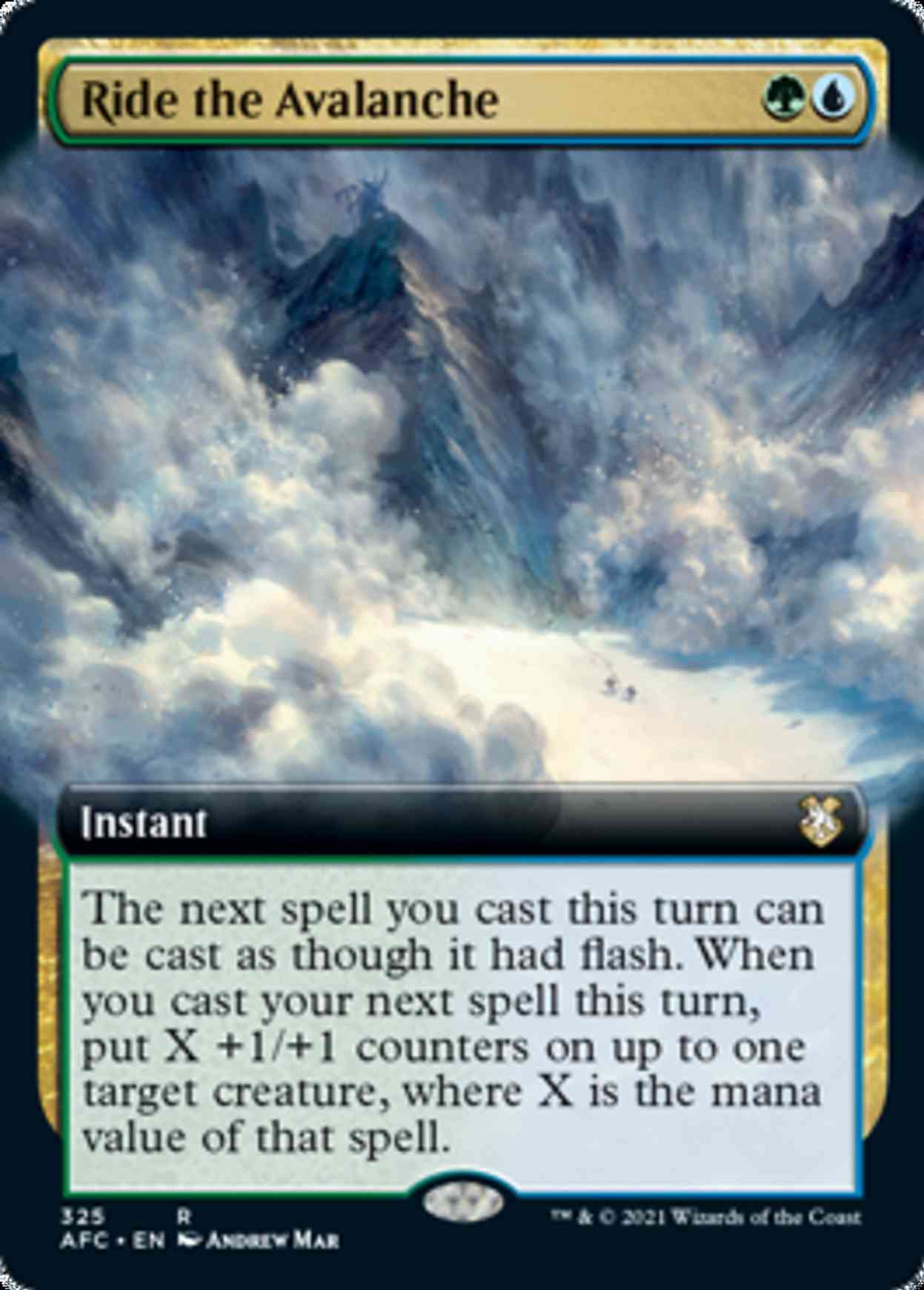 Ride the Avalanche (Extended Art) magic card front