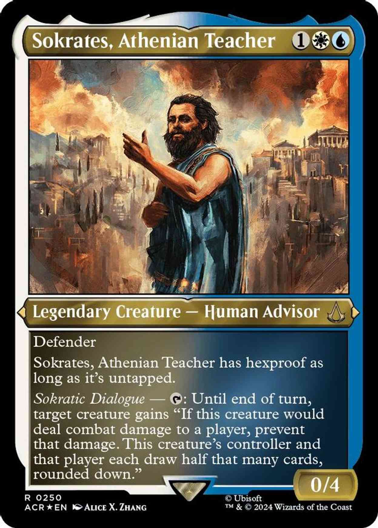 Sokrates, Athenian Teacher (Foil Etched) magic card front