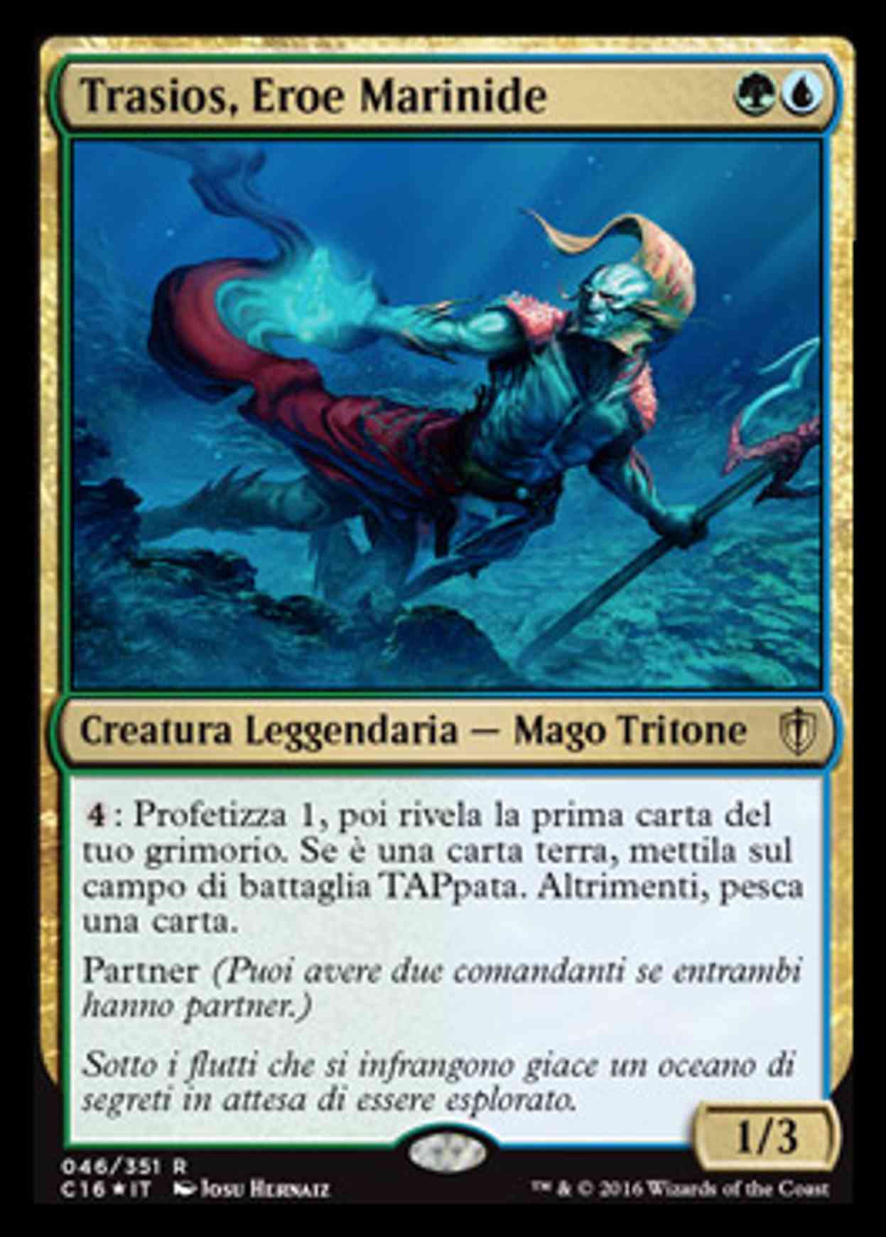 Thrasios, Triton Hero magic card front
