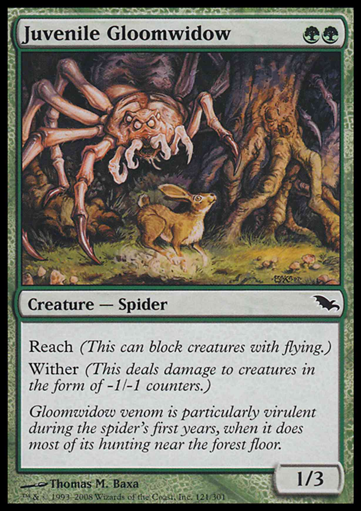 Juvenile Gloomwidow magic card front