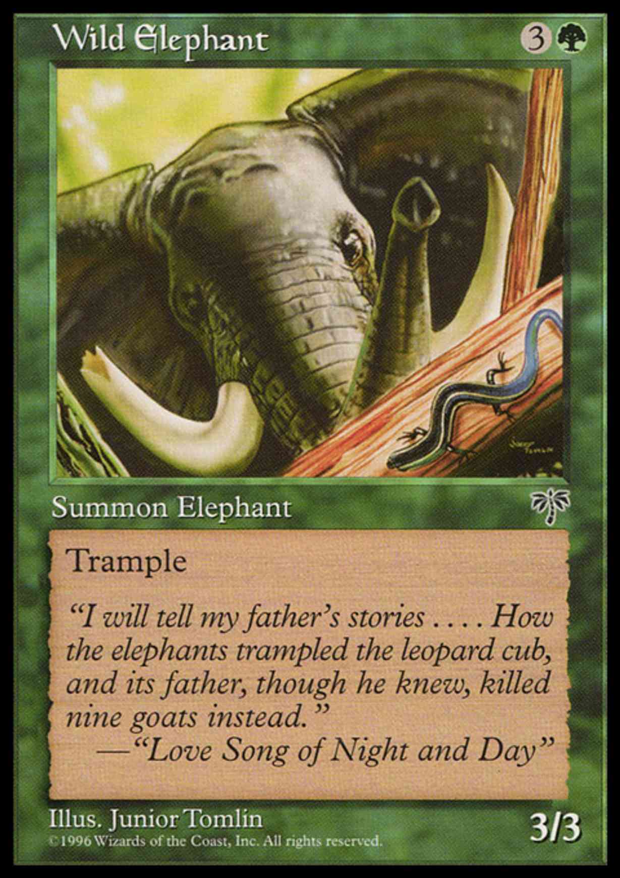 Wild Elephant magic card front