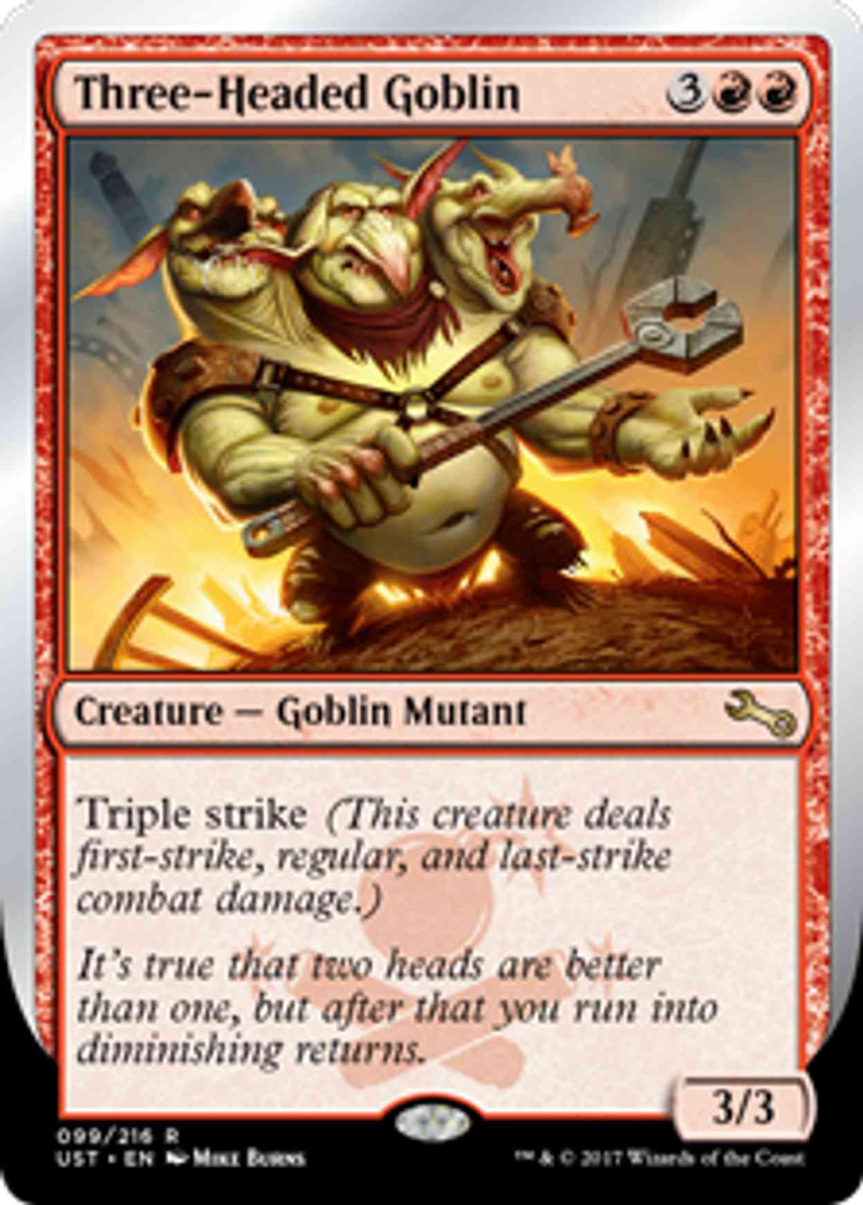Three-Headed Goblin magic card front