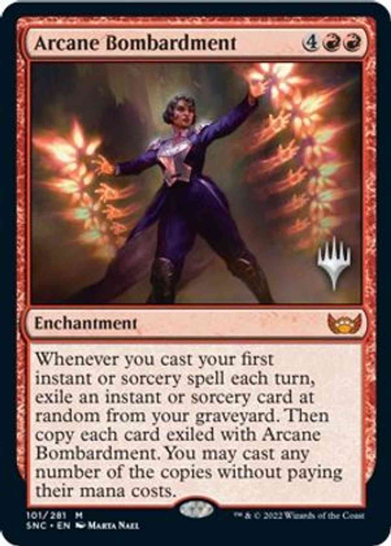 Arcane Bombardment magic card front
