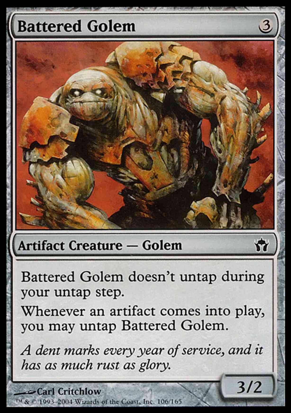 Battered Golem magic card front