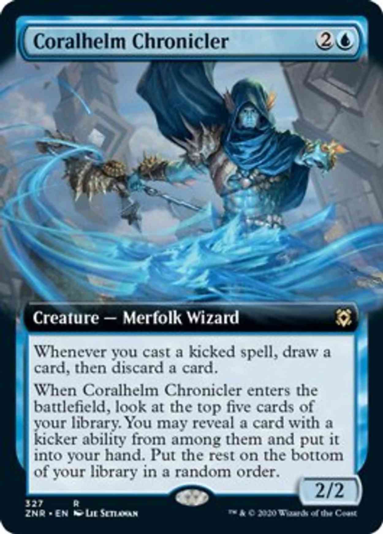 Coralhelm Chronicler (Extended Art) magic card front