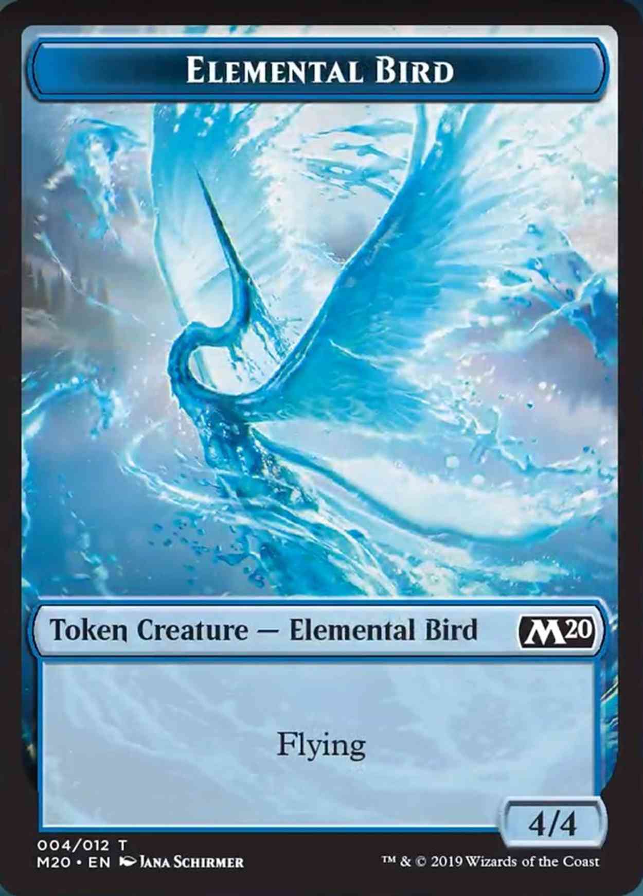 Elemental Bird Token magic card front