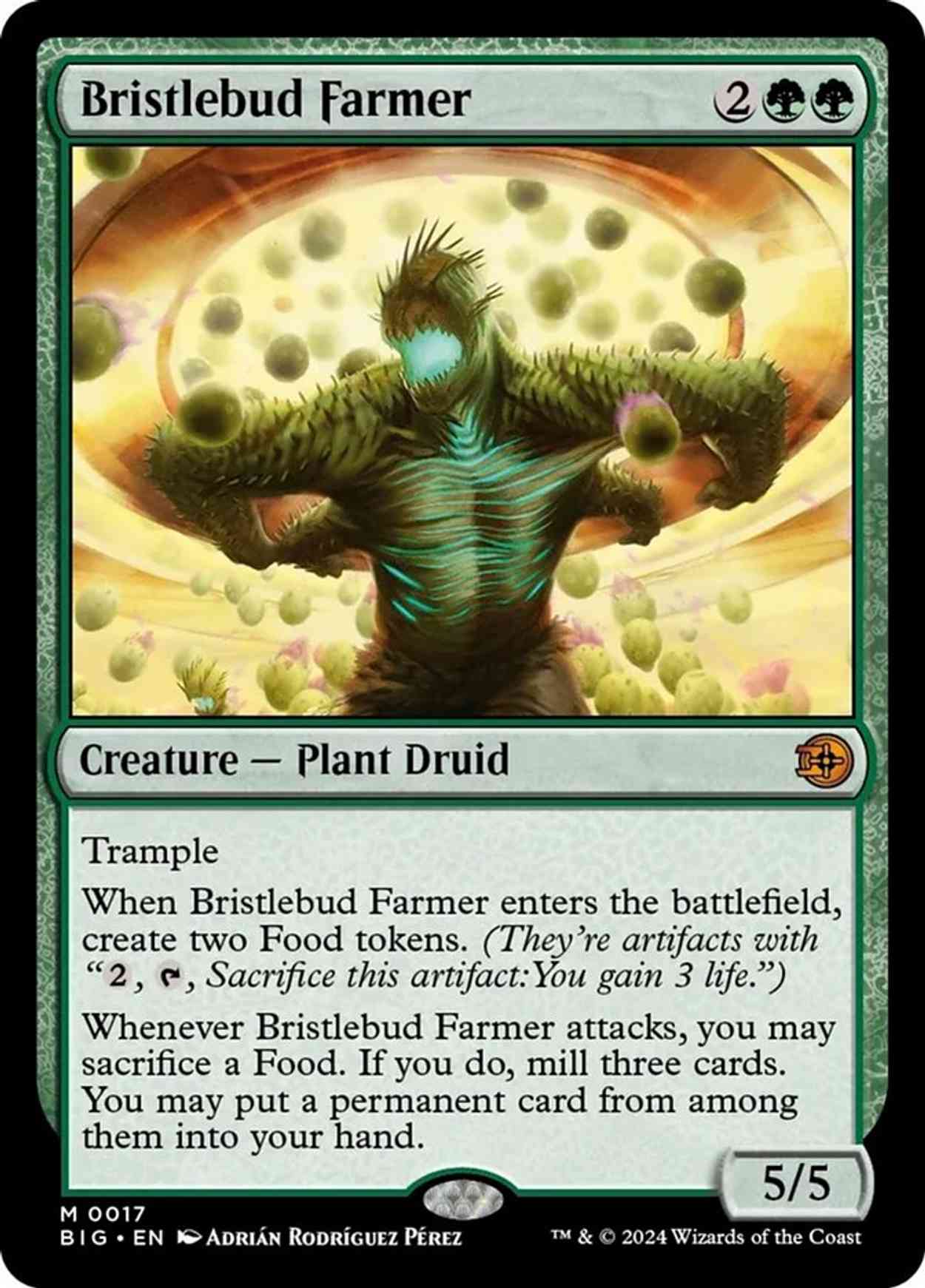 Bristlebud Farmer magic card front