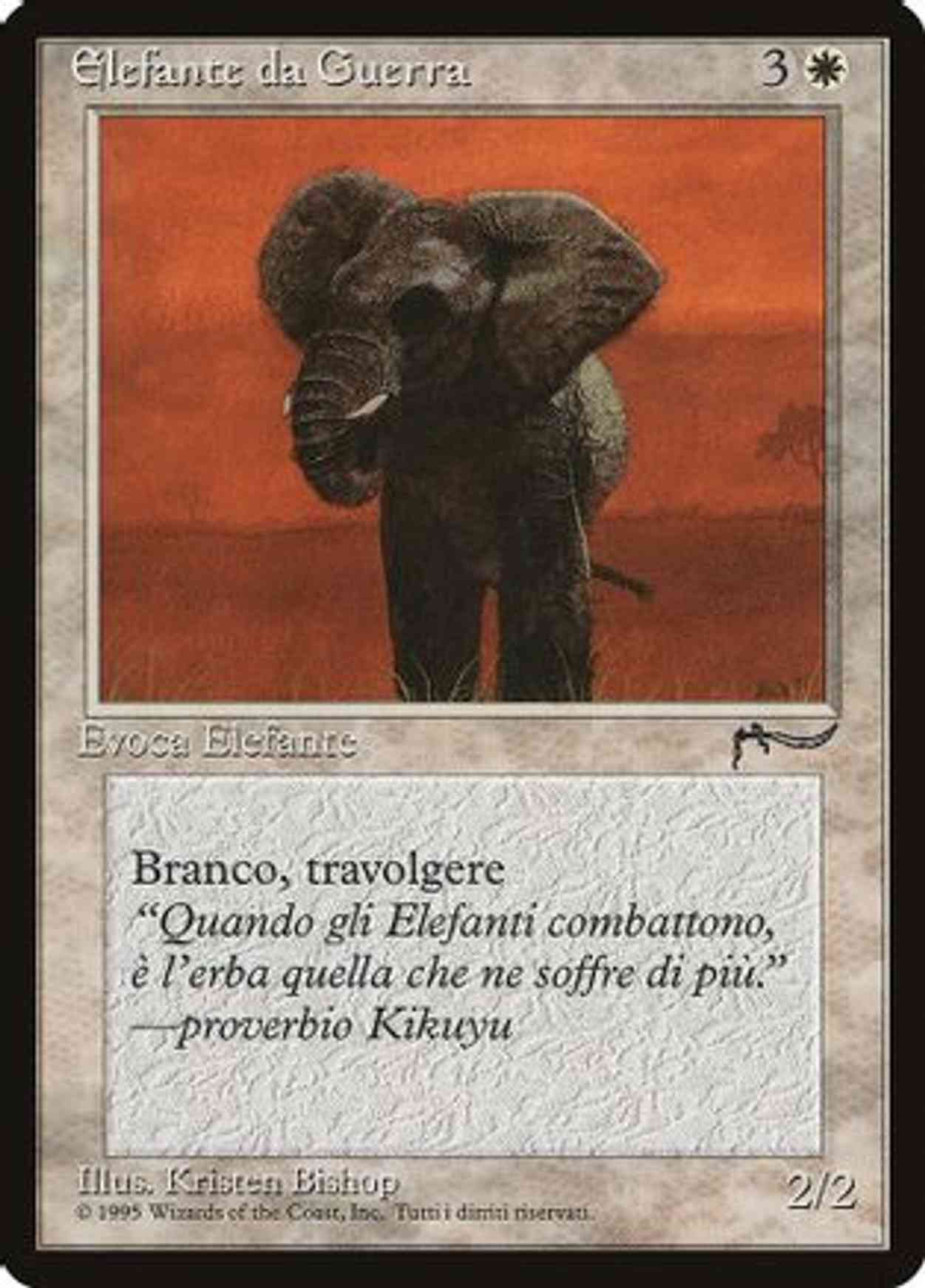 War Elephant (Italian) - "Elefante da Guerra" magic card front