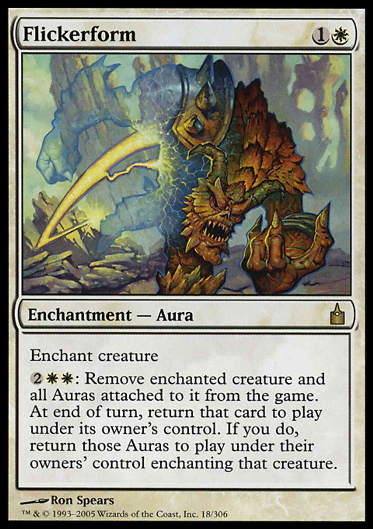 Flickerform magic card front