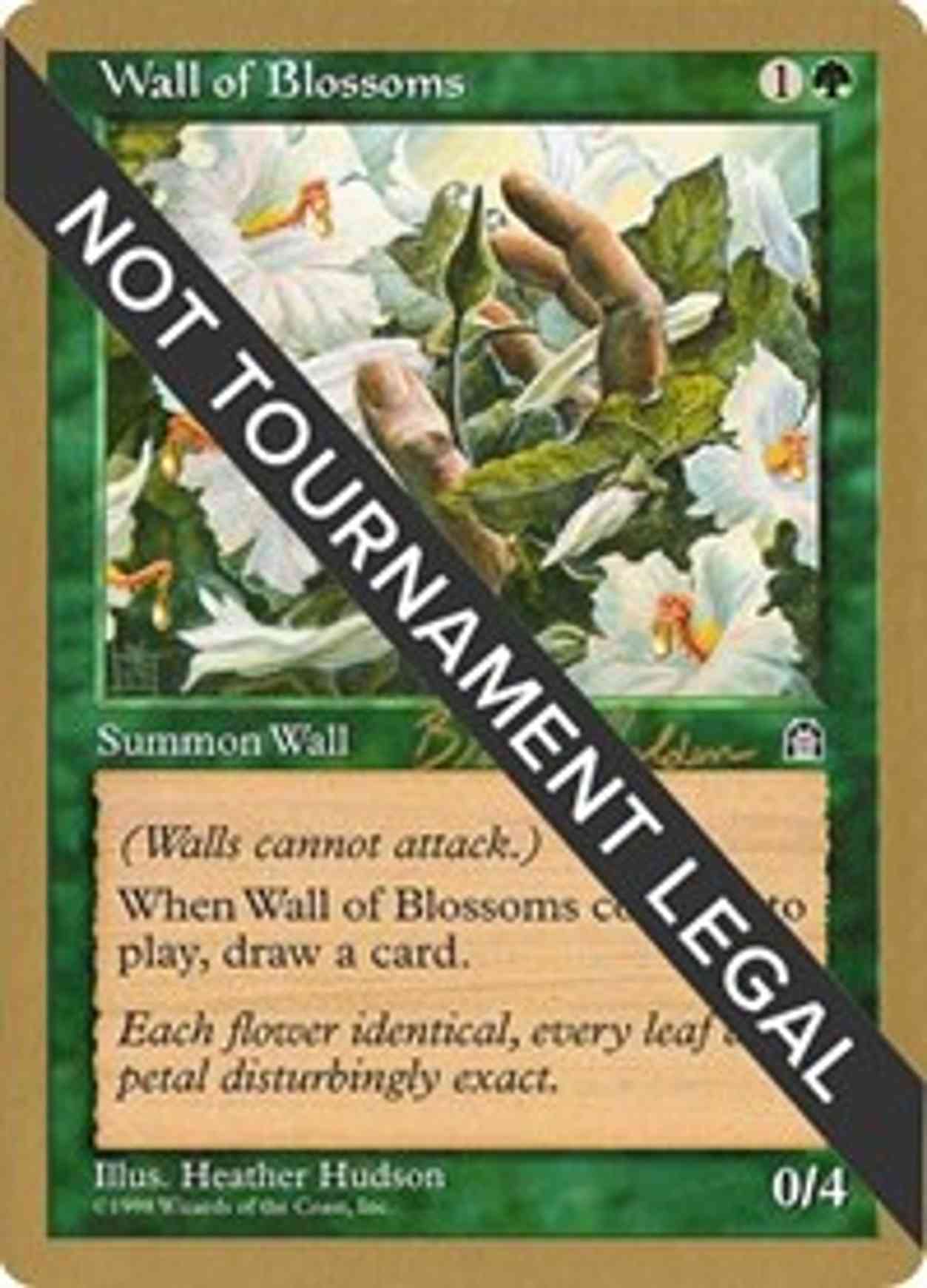Wall of Blossoms - 1998 Brian Selden (STH) magic card front