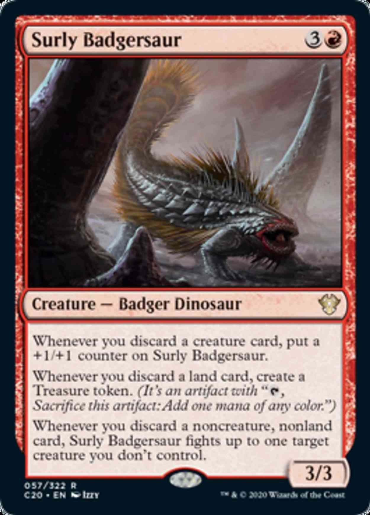 Surly Badgersaur magic card front