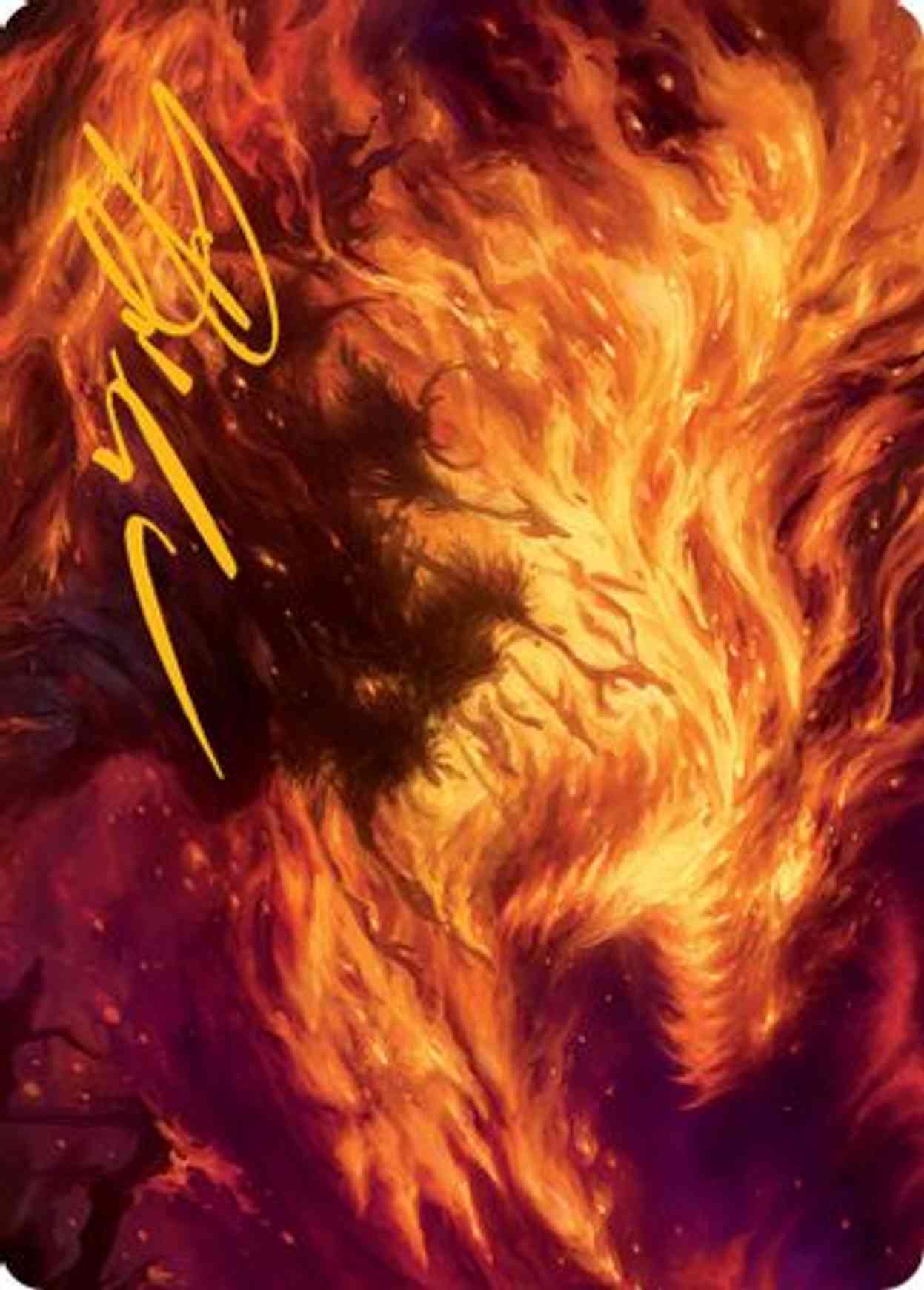 Stoke the Flames Art Card (Gold-Stamped Signature) magic card front