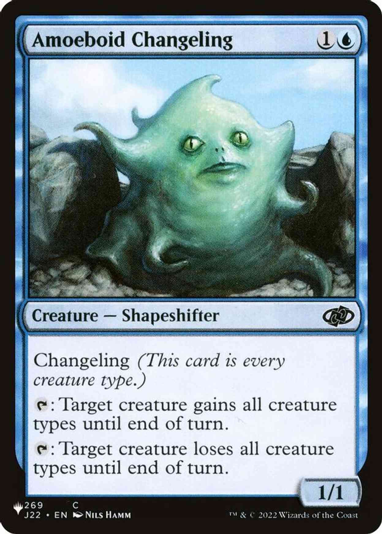 Amoeboid Changeling (J22) magic card front