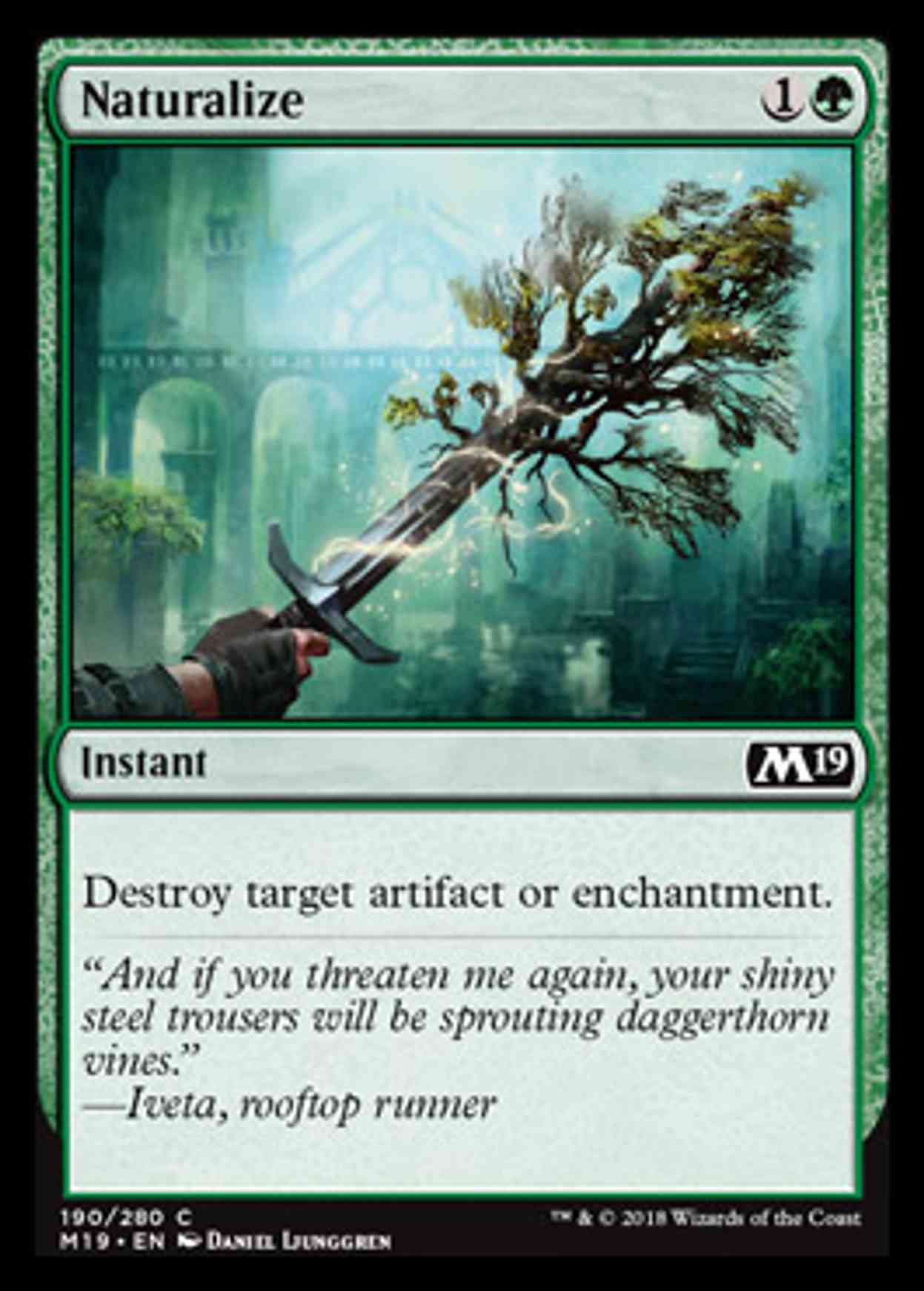 Naturalize magic card front