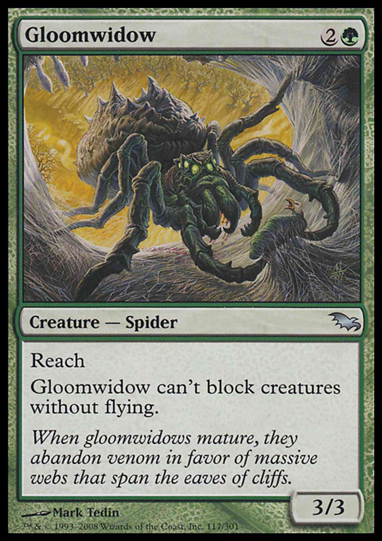 Gloomwidow magic card front