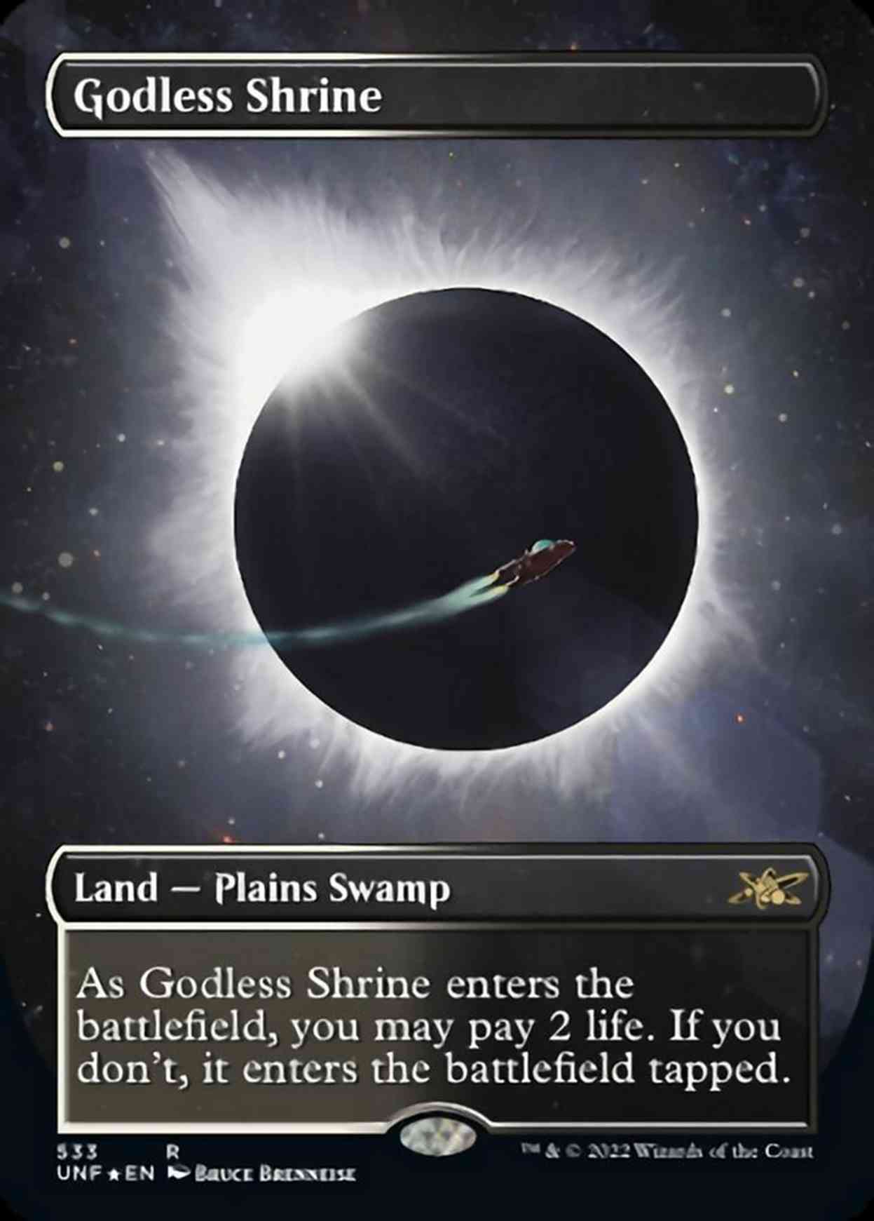 Godless Shrine (Borderless) (Galaxy Foil) magic card front