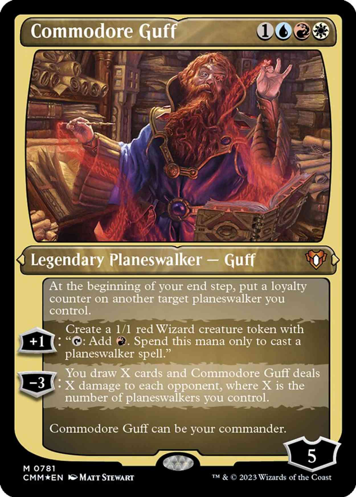 Commodore Guff (Display Commander) (Foil Etched) - Thick Stock magic card front