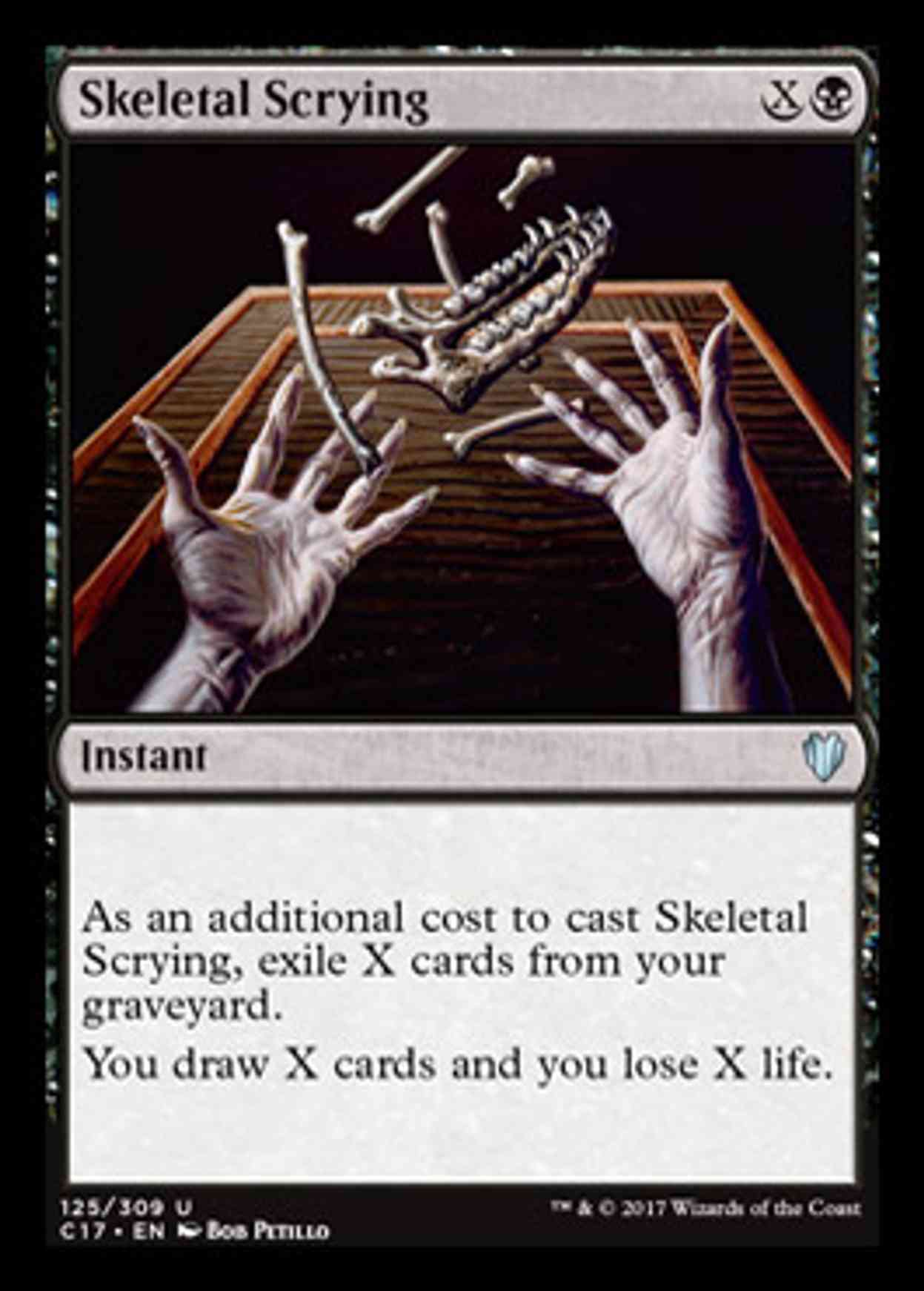 Skeletal Scrying magic card front