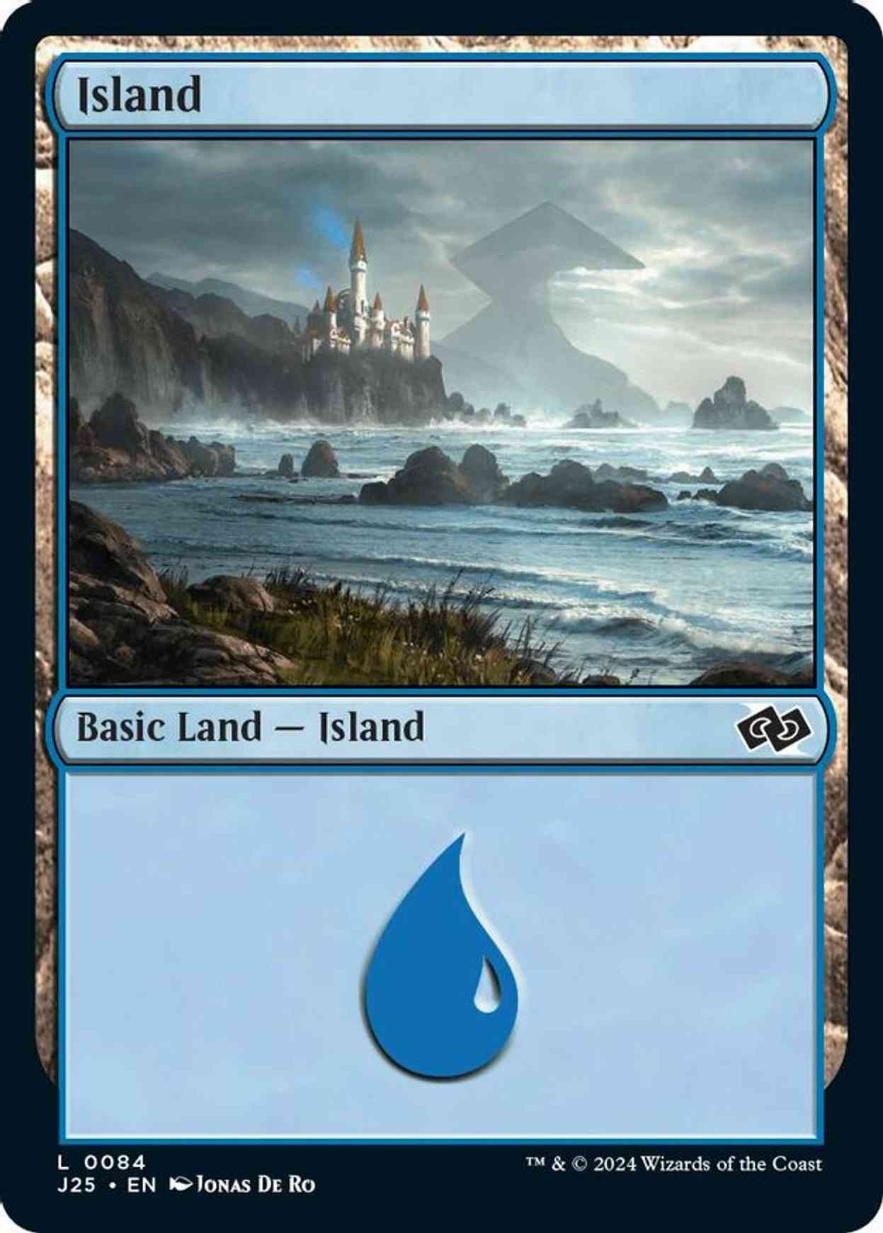 Island (0084) magic card front