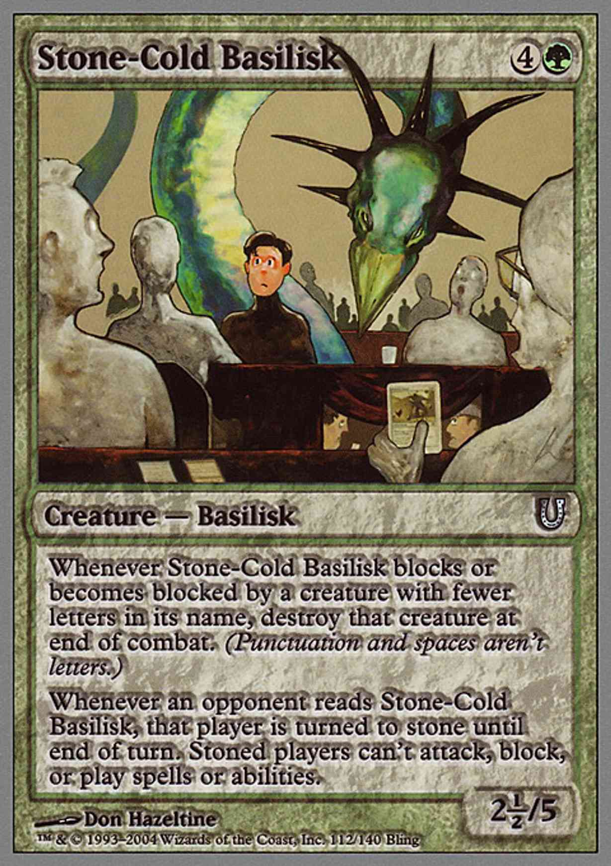 Stone-Cold Basilisk magic card front