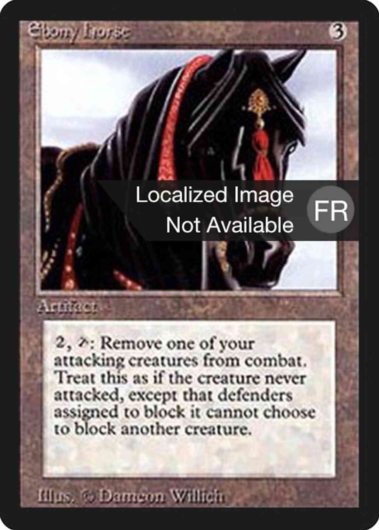 Ebony Horse magic card front