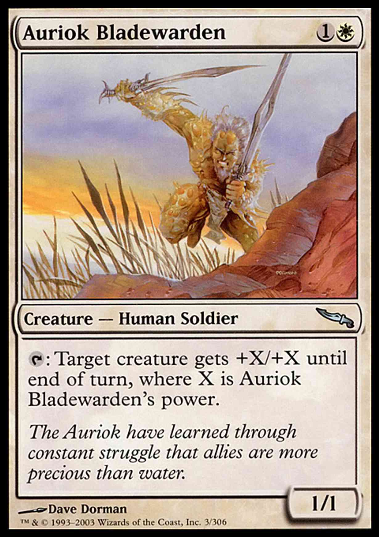 Auriok Bladewarden magic card front