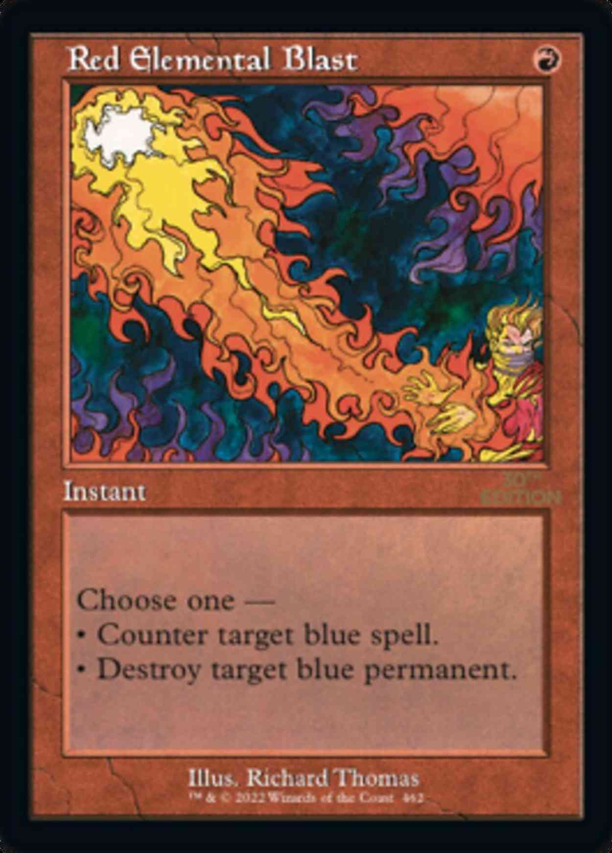 Red Elemental Blast (Retro Frame) magic card front