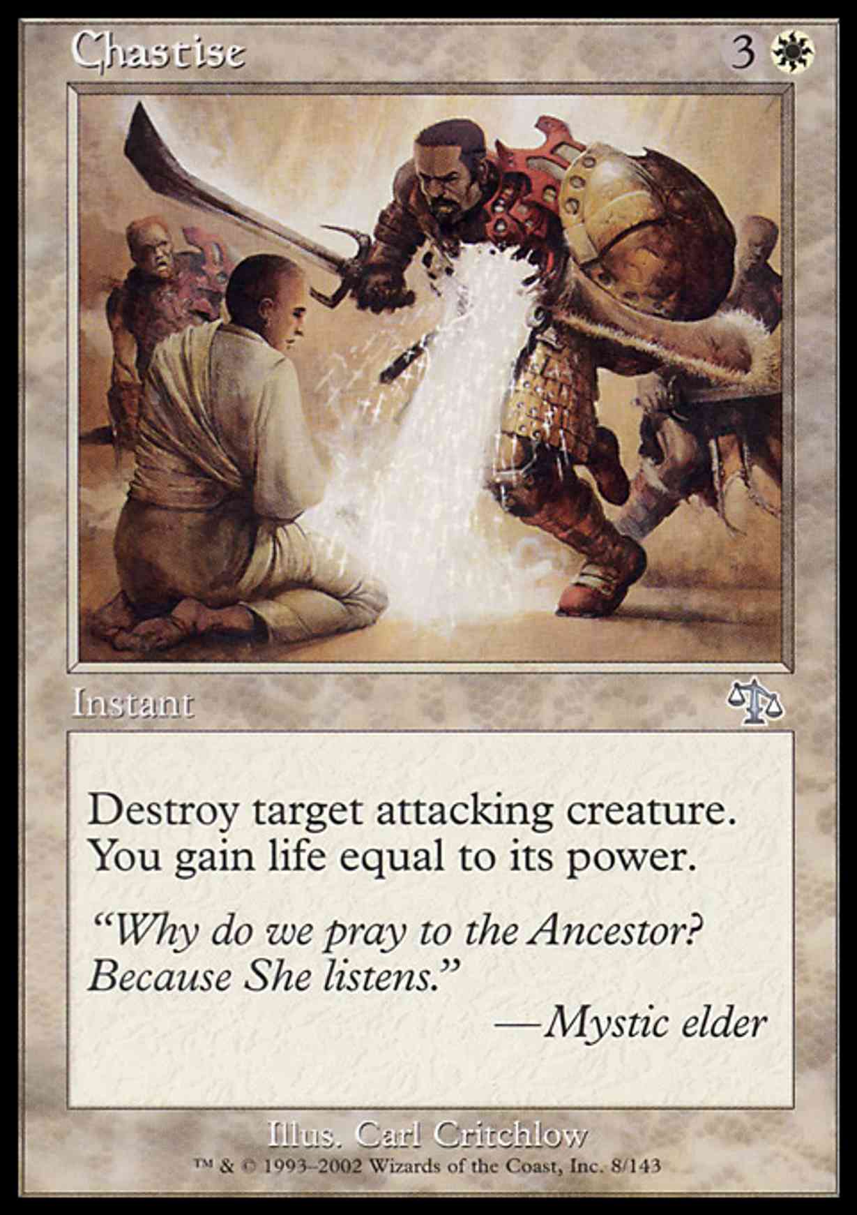 Chastise magic card front