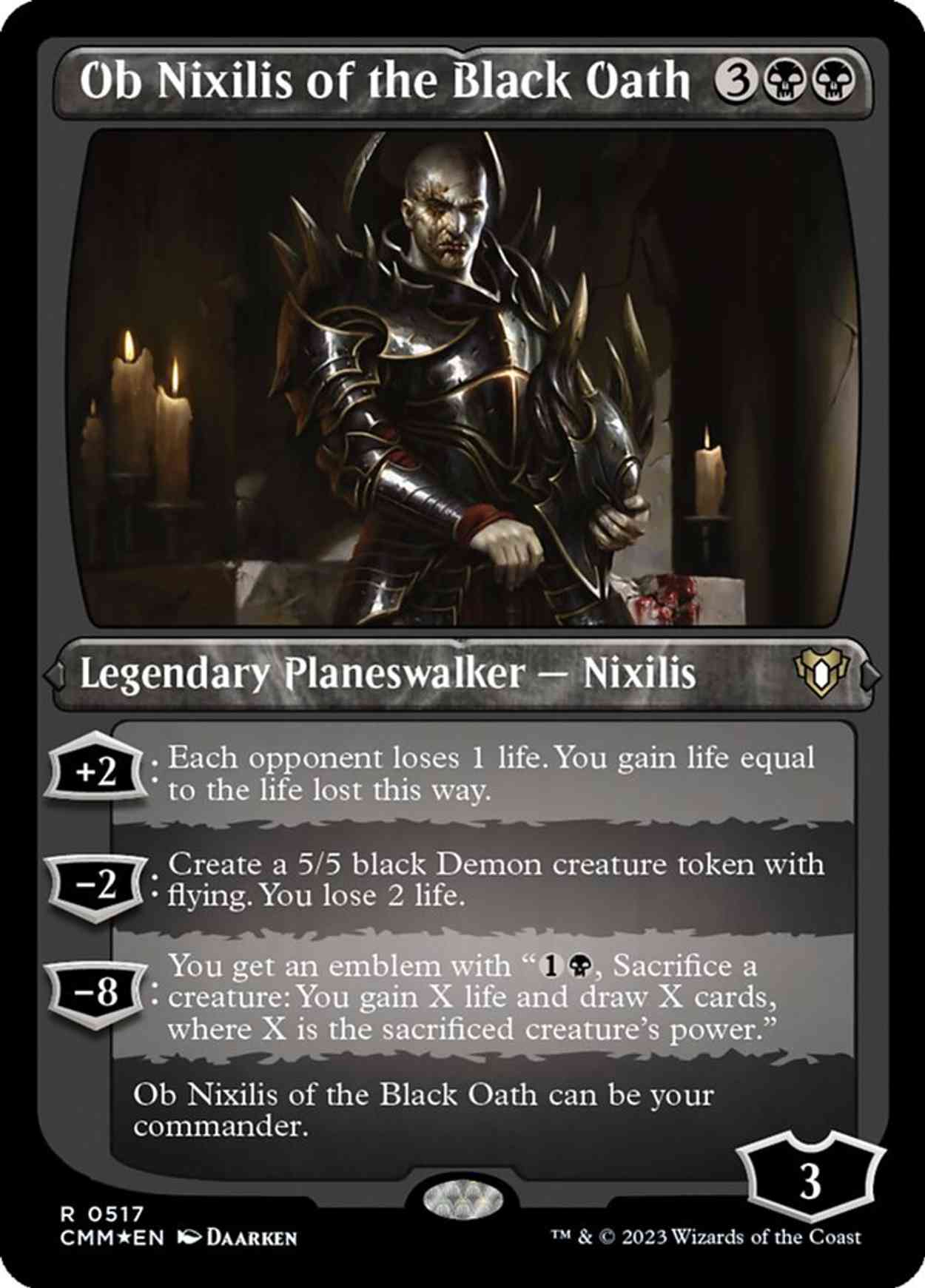 Ob Nixilis of the Black Oath (Foil Etched) magic card front