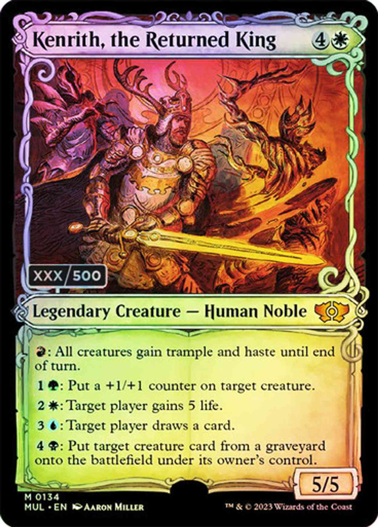 Kenrith, the Returned King (Serialized) Price from mtg Multiverse Legends