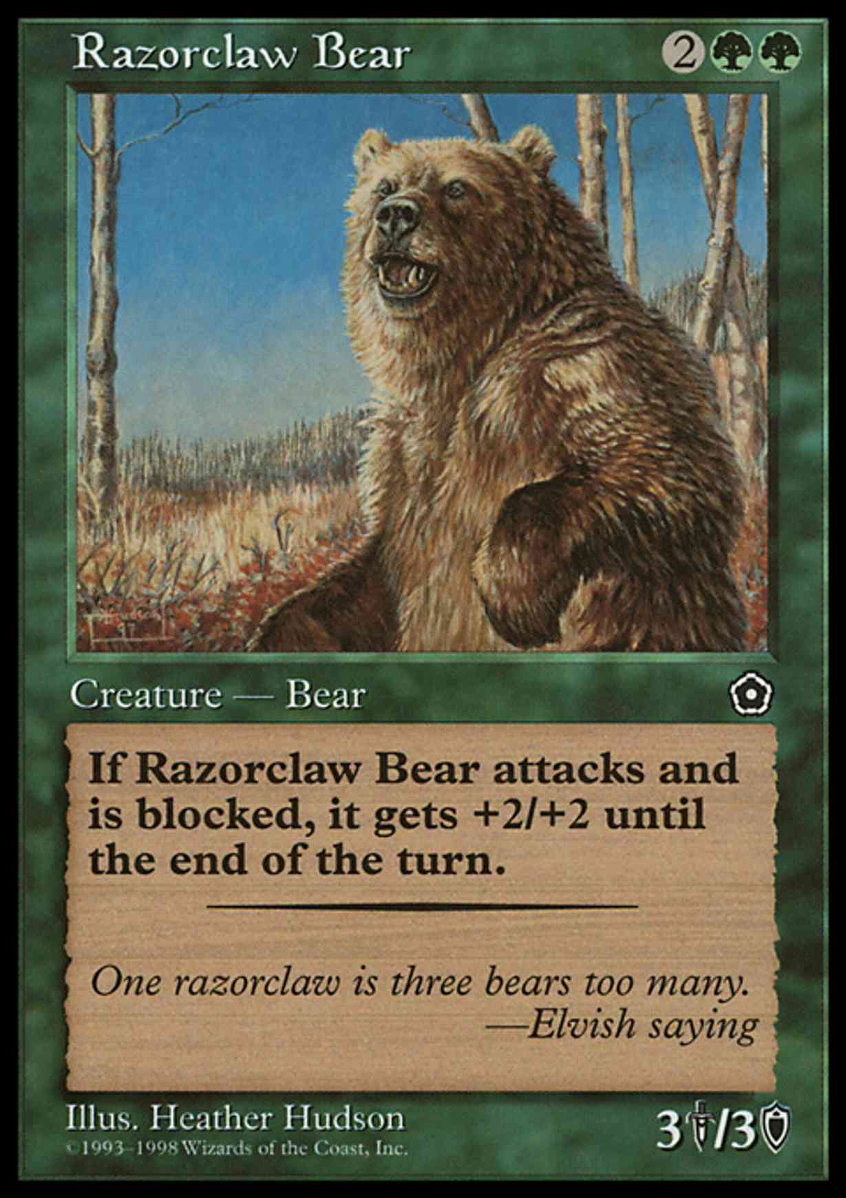 Razorclaw Bear magic card front